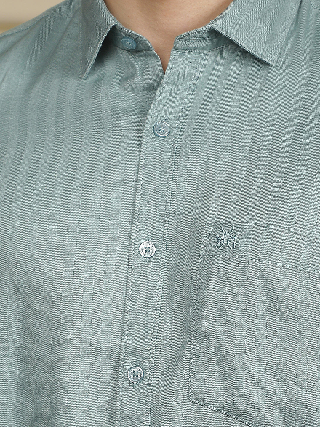 Blue Vertical Stripes Shirt