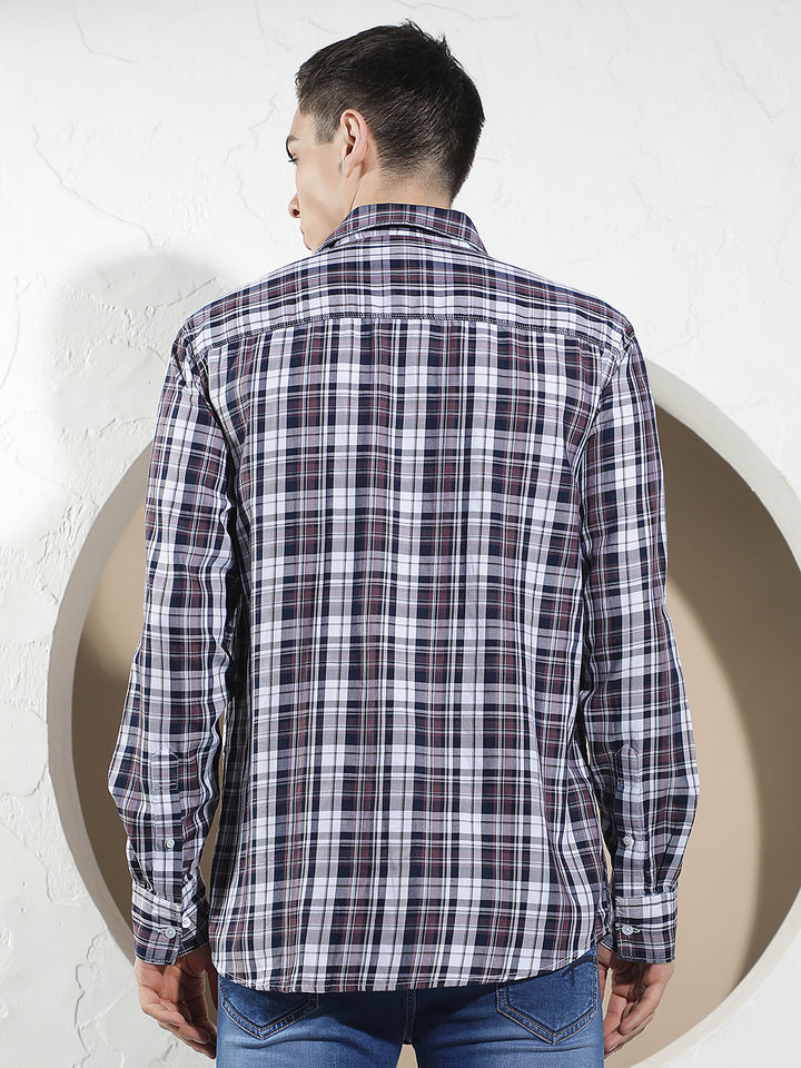 Multicolor 100% Cotton Checked Shirt