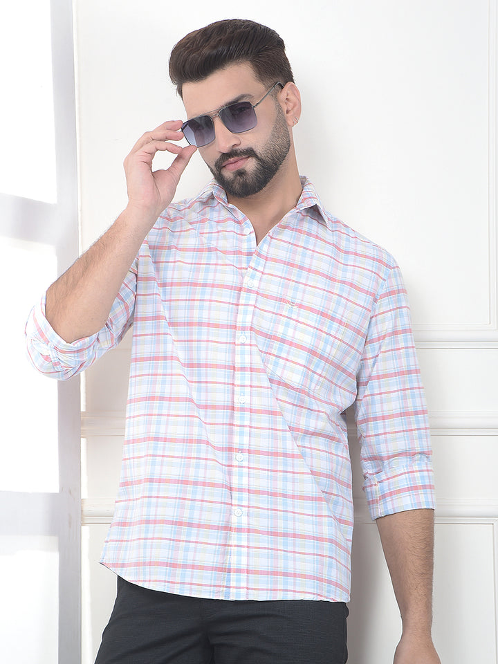 Multi-Color Checked 100% Cotton Shirt