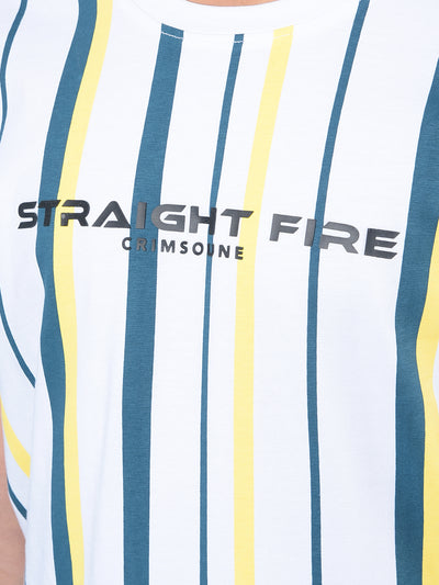 White Vertical Stripes T-Shirt