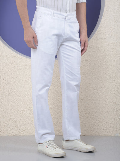 White Pinstriped Trouser