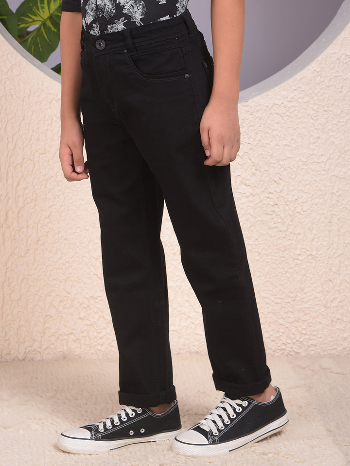 Snatched Black Straight Jeans