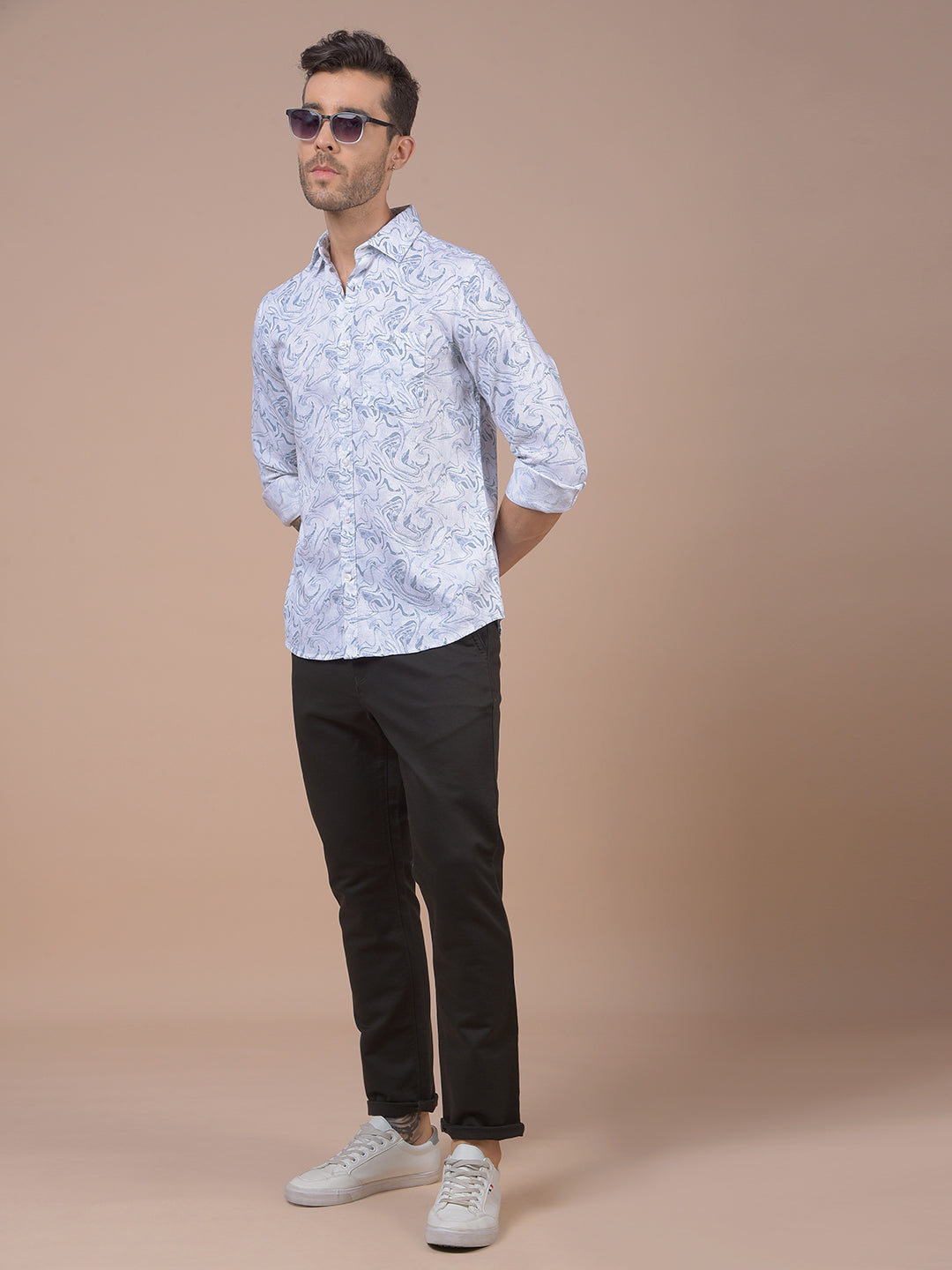 Blue Printed Shirt
