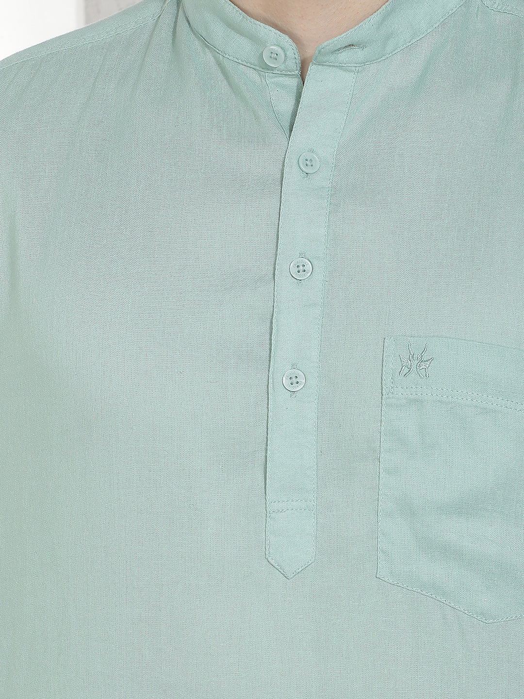 Urban Earthy Green Linen Kurta