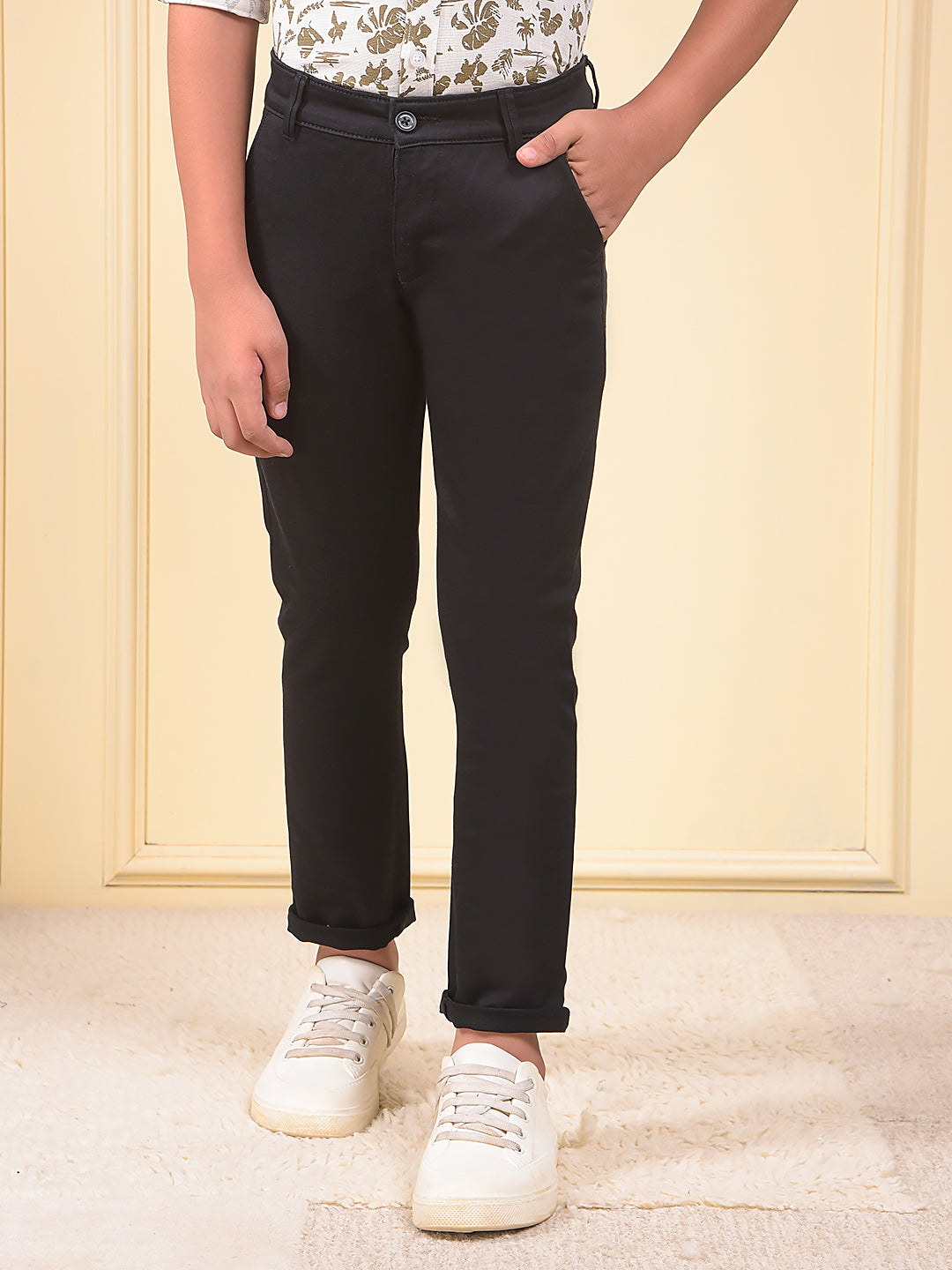 Black Printed Trousers