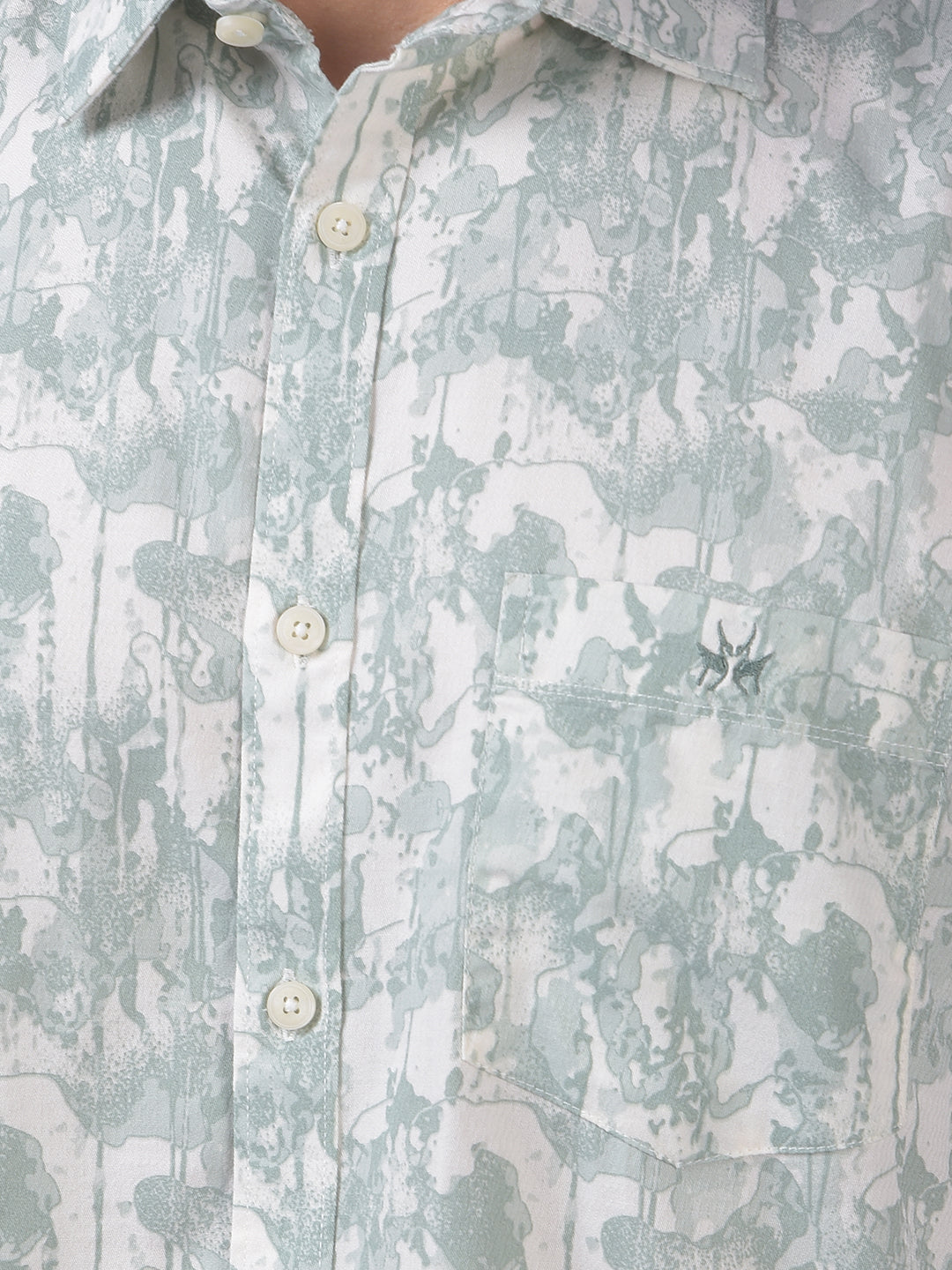 Green Printed Shirt