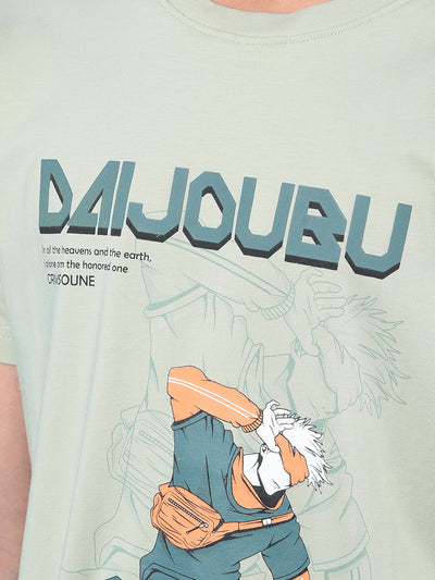 Green Graphic Print T-Shirt