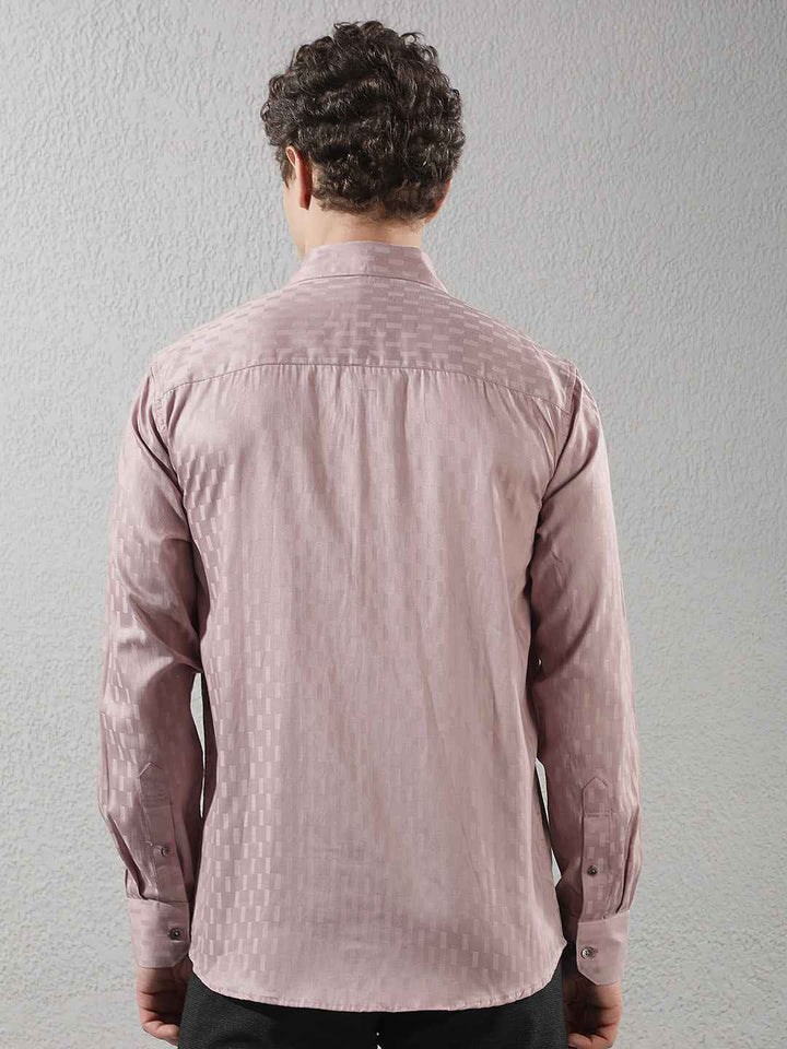 Purple Smart Casual Printed Shirt
