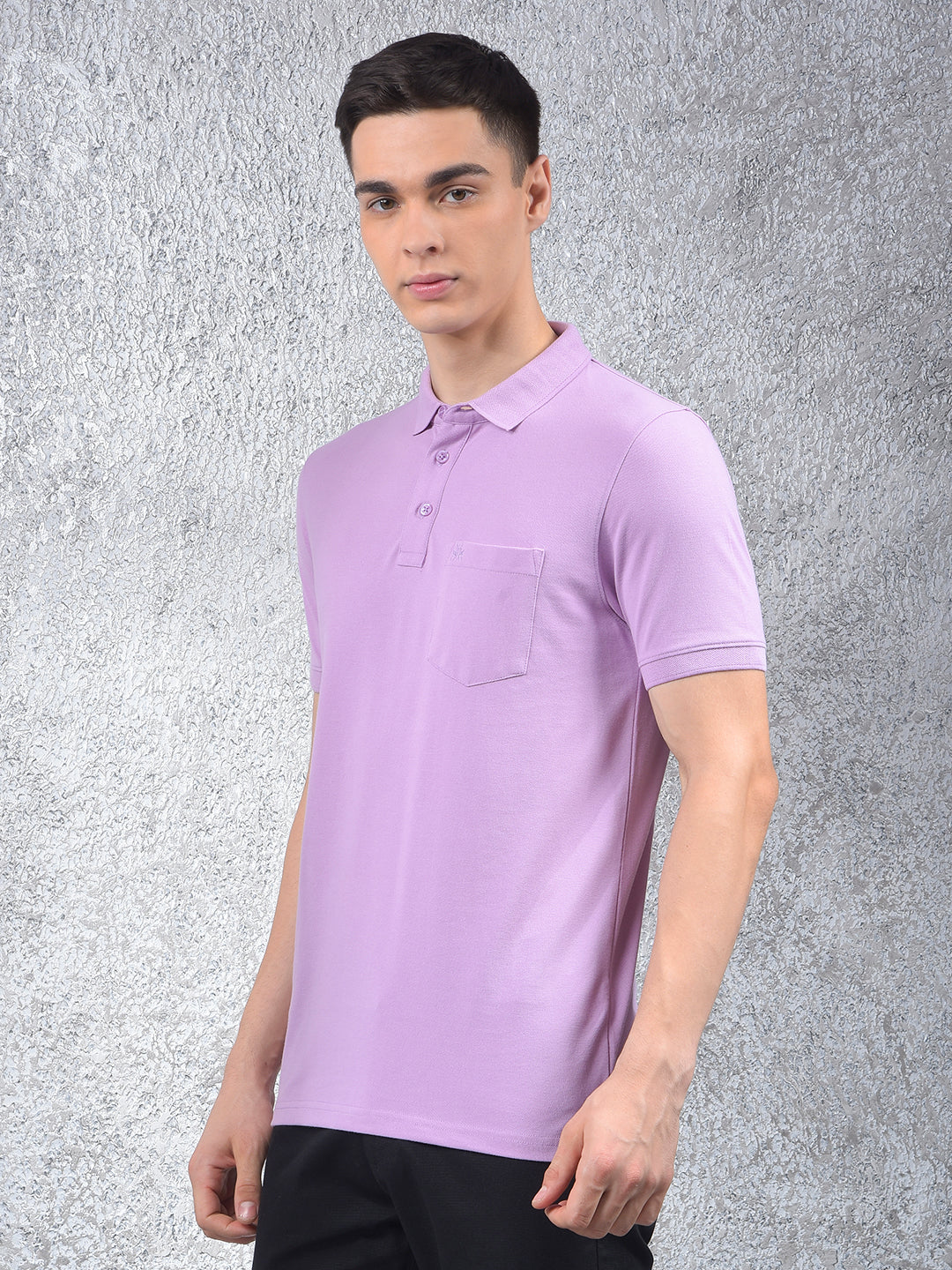 Purple Polo Neck T-Shirt