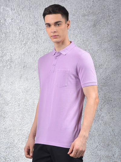 Purple Polo Neck T-Shirt