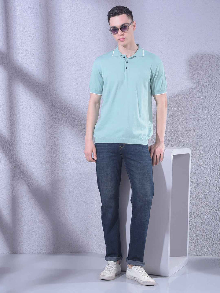 Green Polo Neck T-Shirt