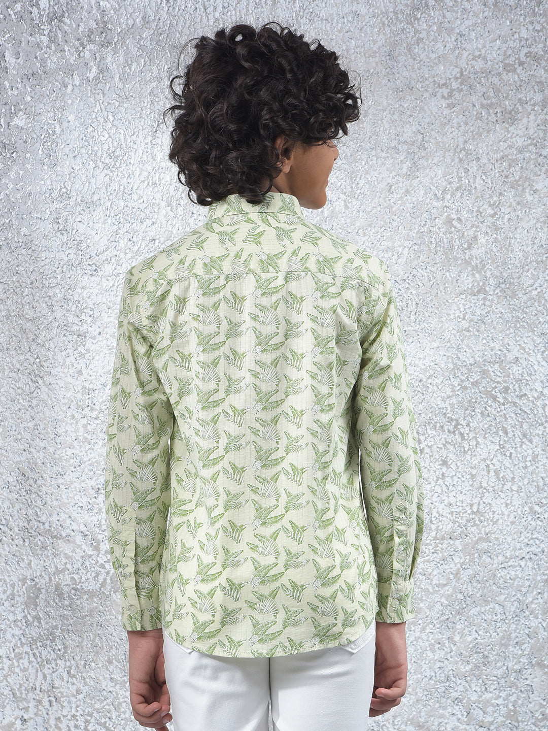 All-Day Comfort Green Floral Print Shirt