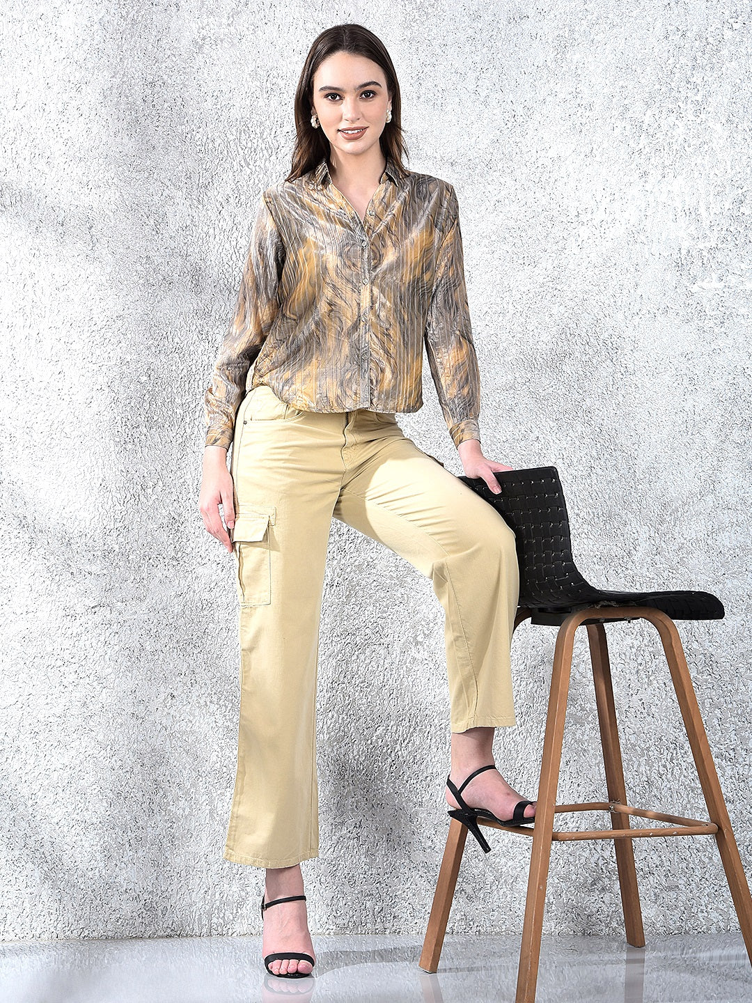 Blue Abstract Print Shirt