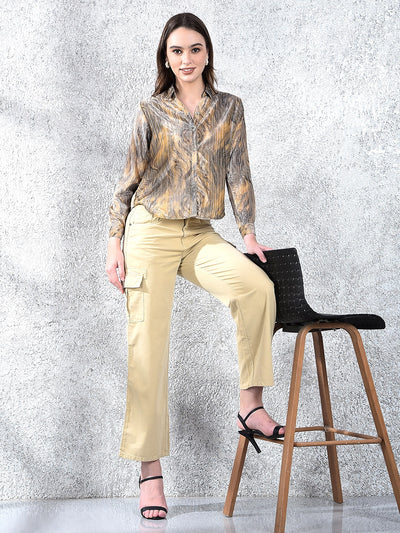 Blue Abstract Print Shirt