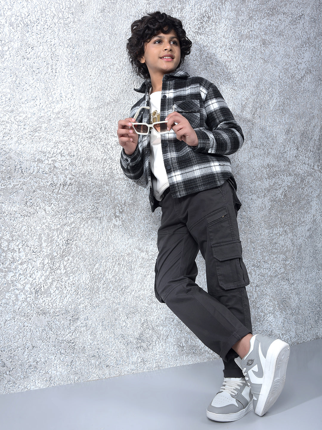 Black Baggy Cargo Trousers