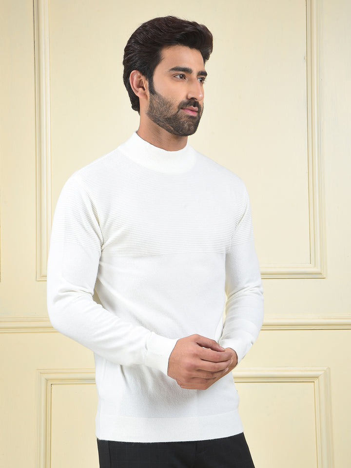 Off White Jacquard Sweater