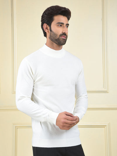 Off White Jacquard Sweater