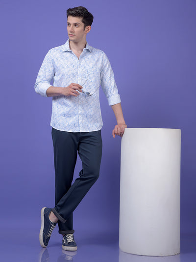 Blue Printed Shirt