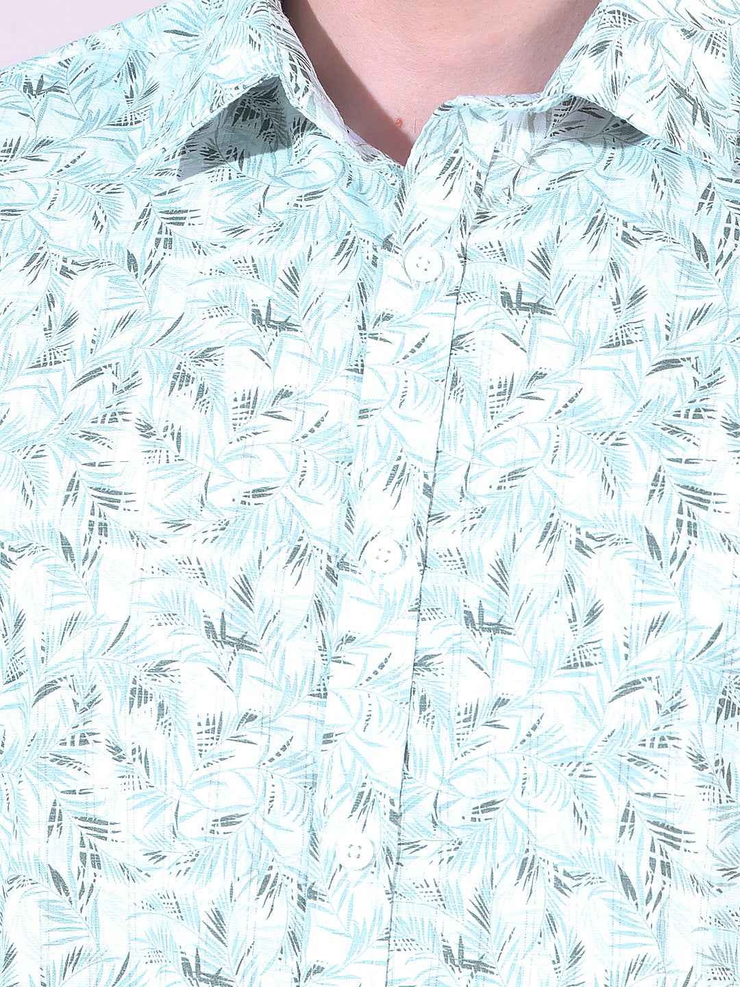 Green Floral Print Shirt