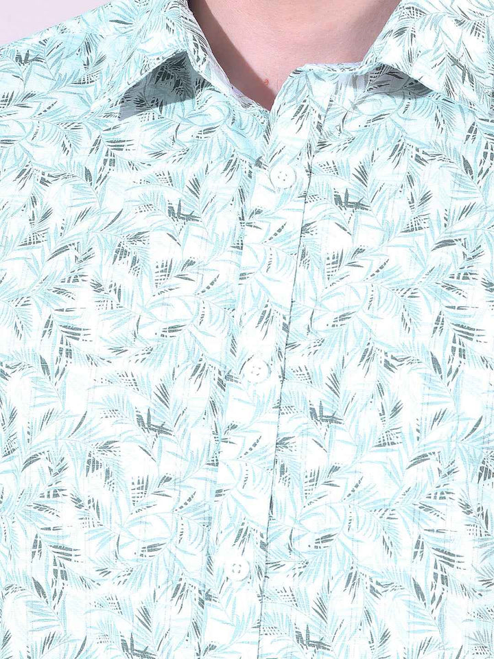 Green Floral Print Shirt