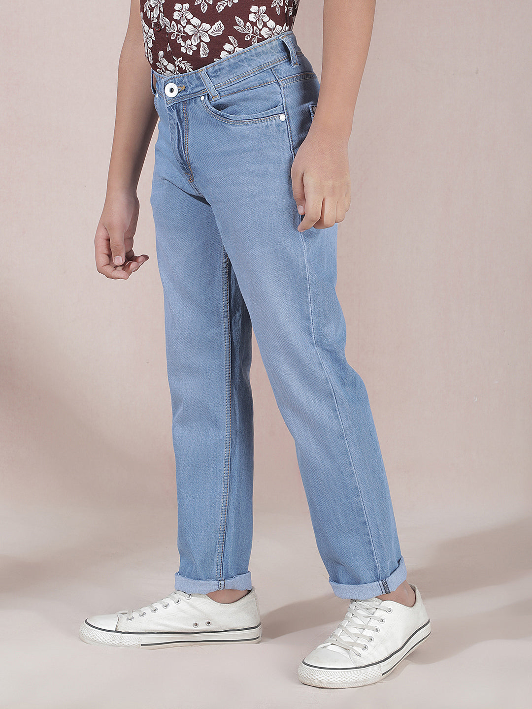 Contemporary Navy Blue Straight Jeans