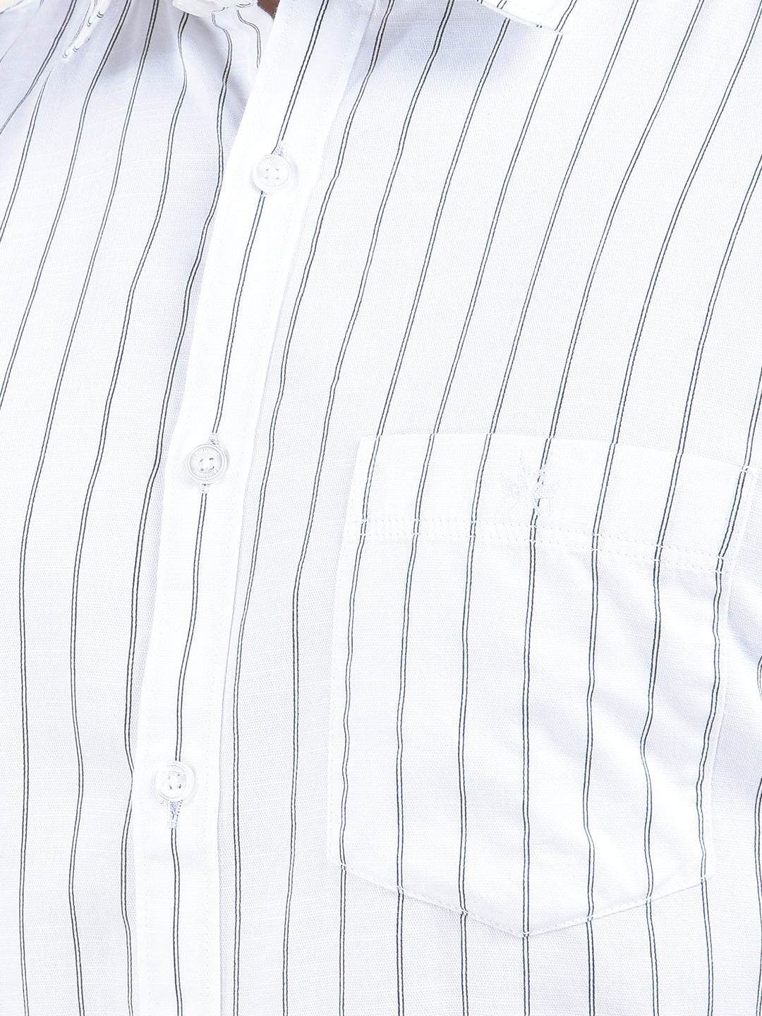 White Vertical Stripes Shirt