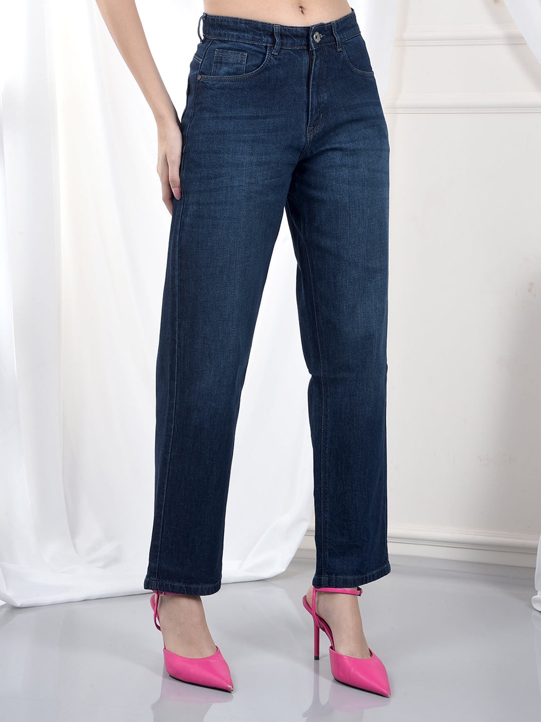 Blue Bootcut 100% Cotton Jeans