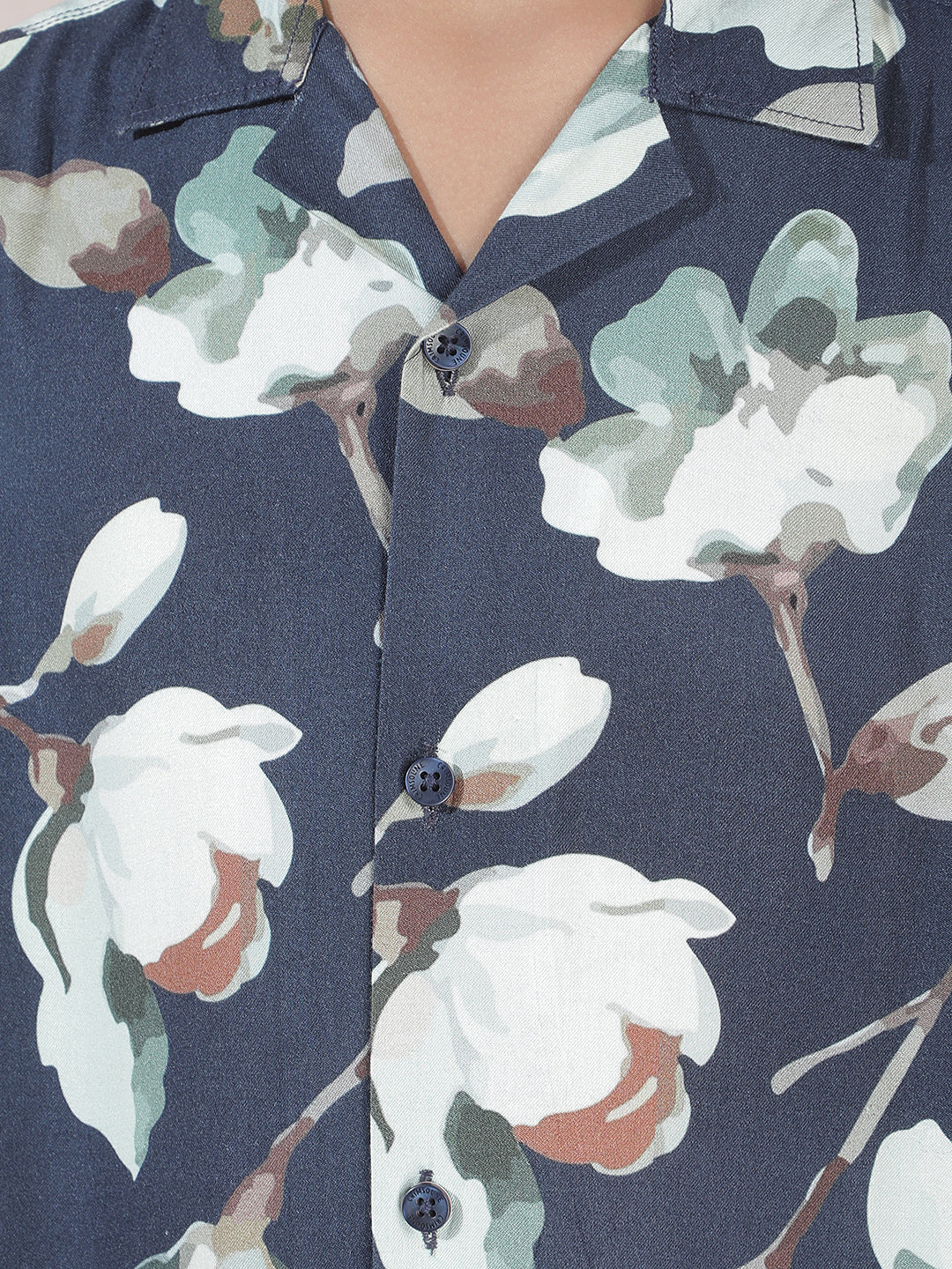 Green Floral Print 100% Cotton Shirt