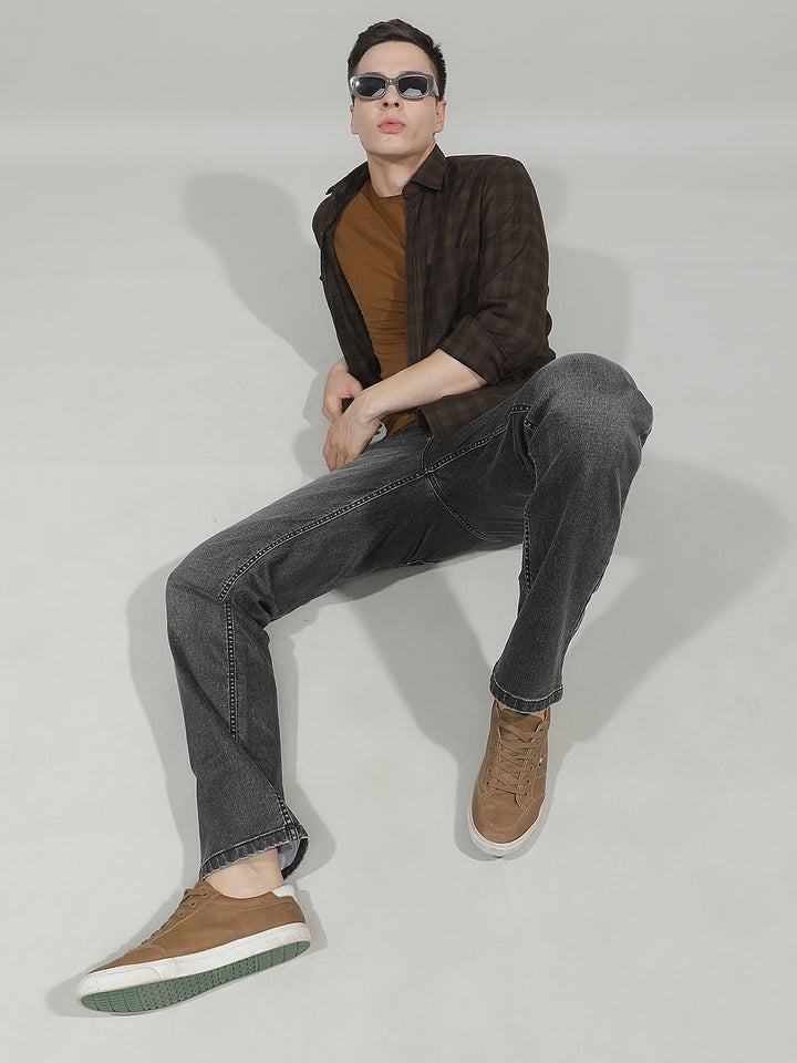 Refined Iron Grey Straight Jeans