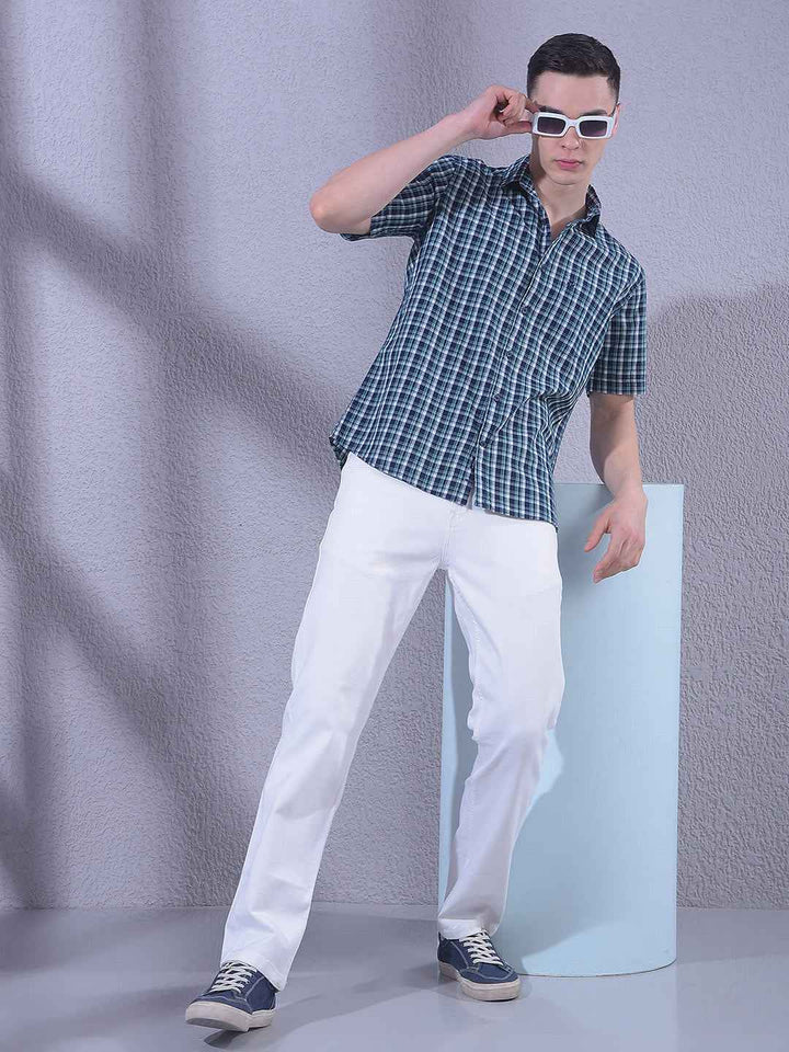 Pure White Straight Crisp Jeans