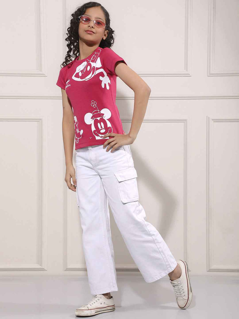 Character Print Pink T-Shirt