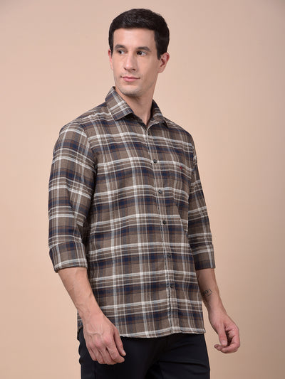 Brown Checked Shirt