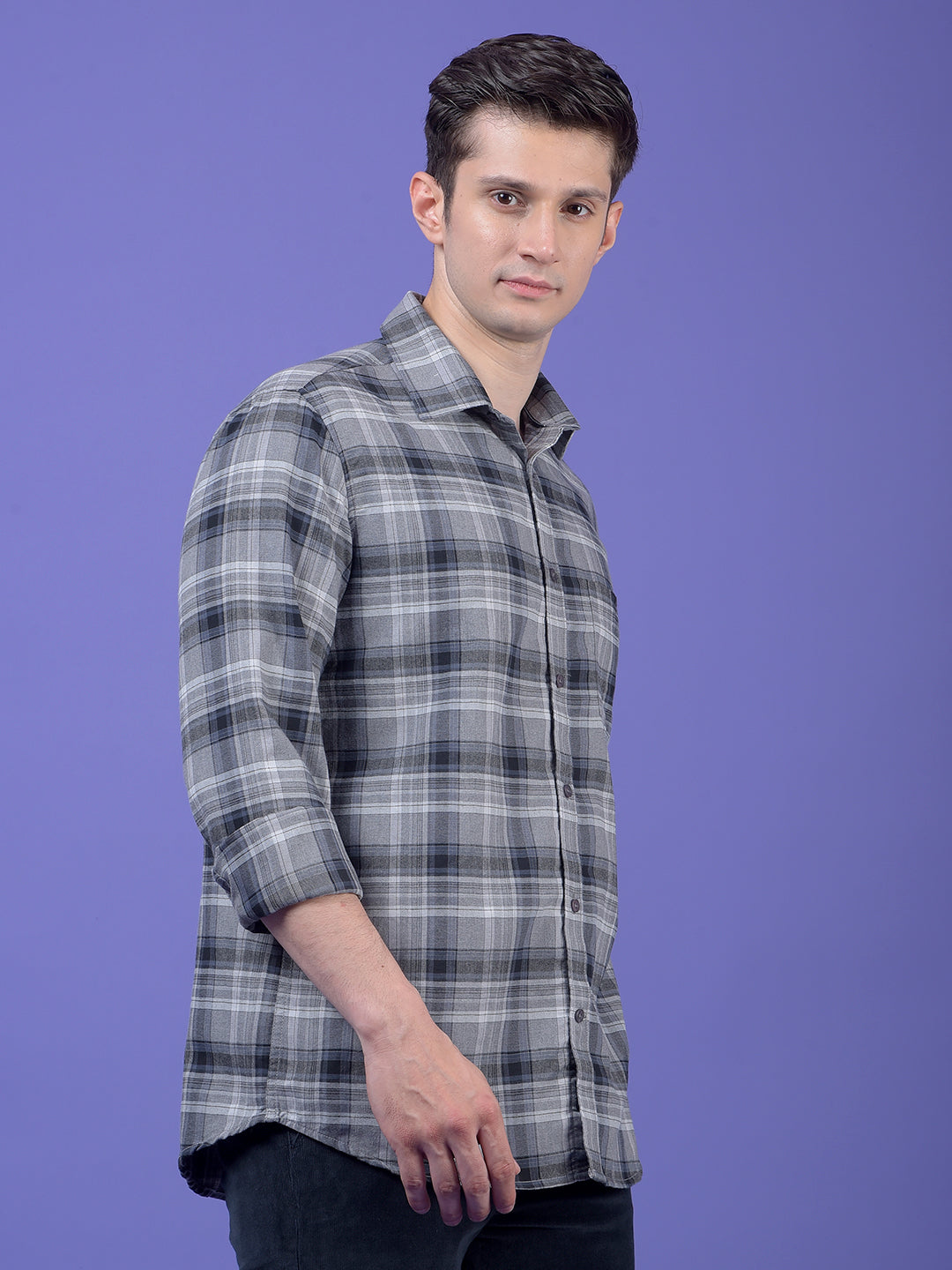 Grey Checked Shirt