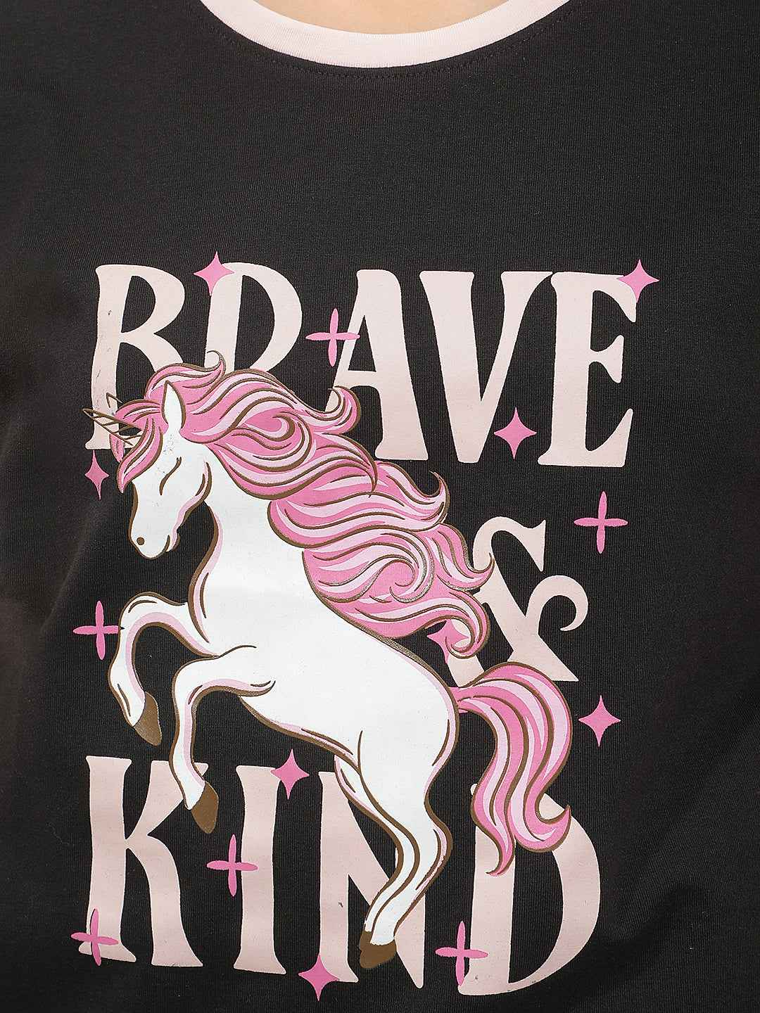 Black Graphic Print T-Shirt