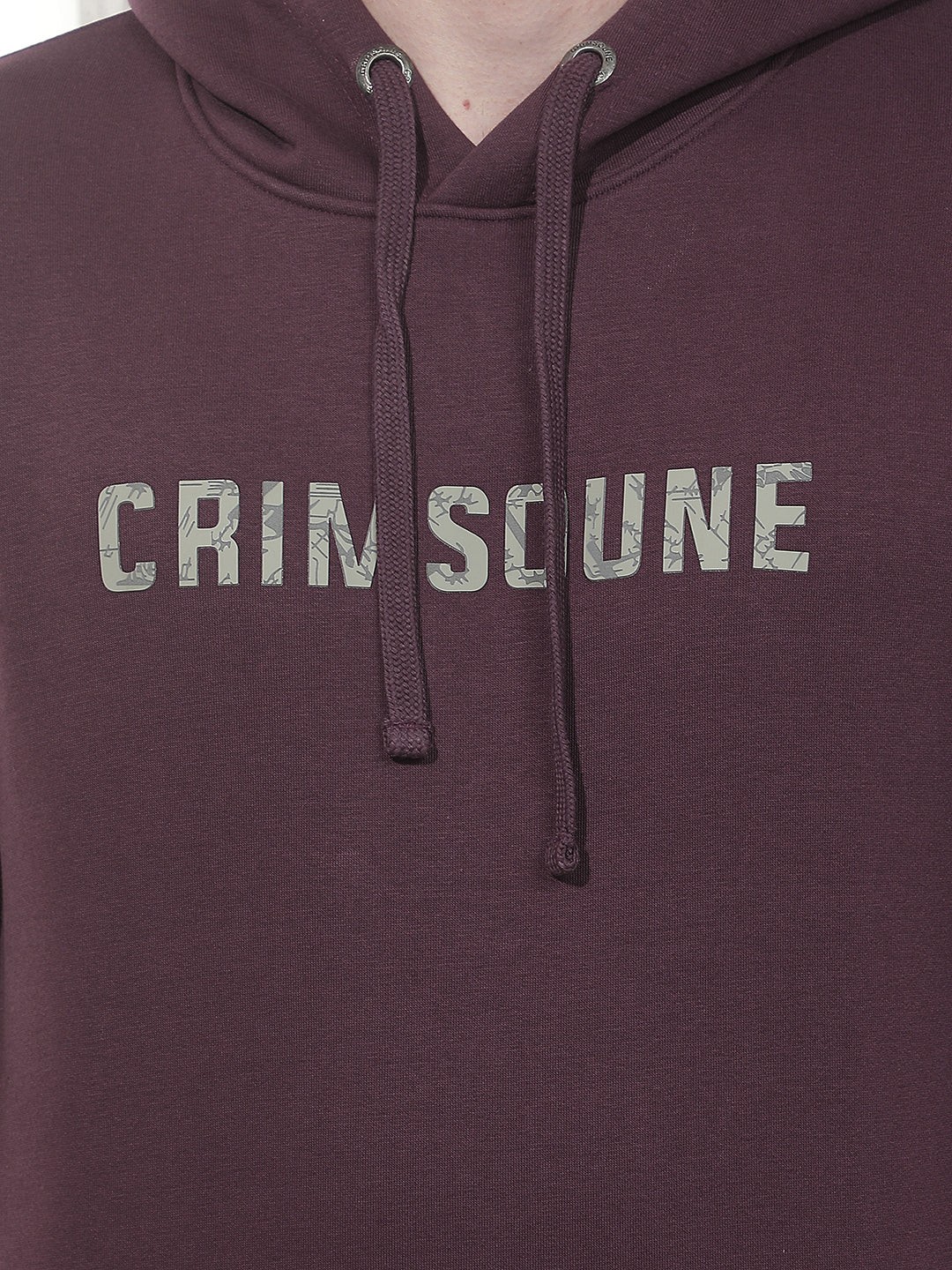 Wine Graphic Print Hooded Sweatshirt