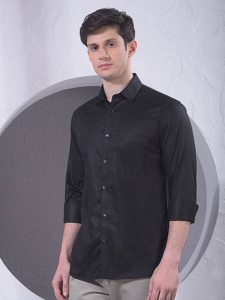 Sleek Black Casual Shirt