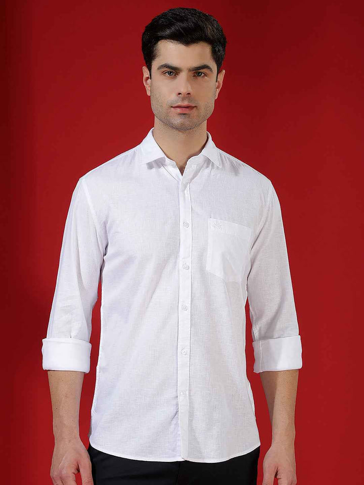 White Chic Linen Air Shirt