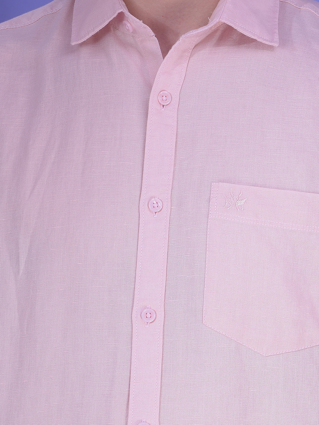 Peony Blend Pink Linen Shirt