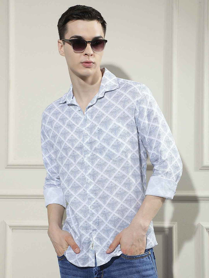 Heritage Blue Printed Shirt