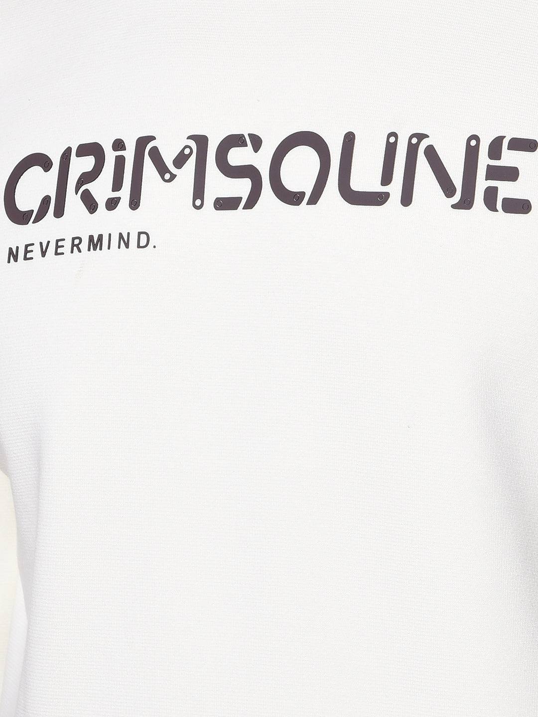 Beige Typographic Print Sweatshirt