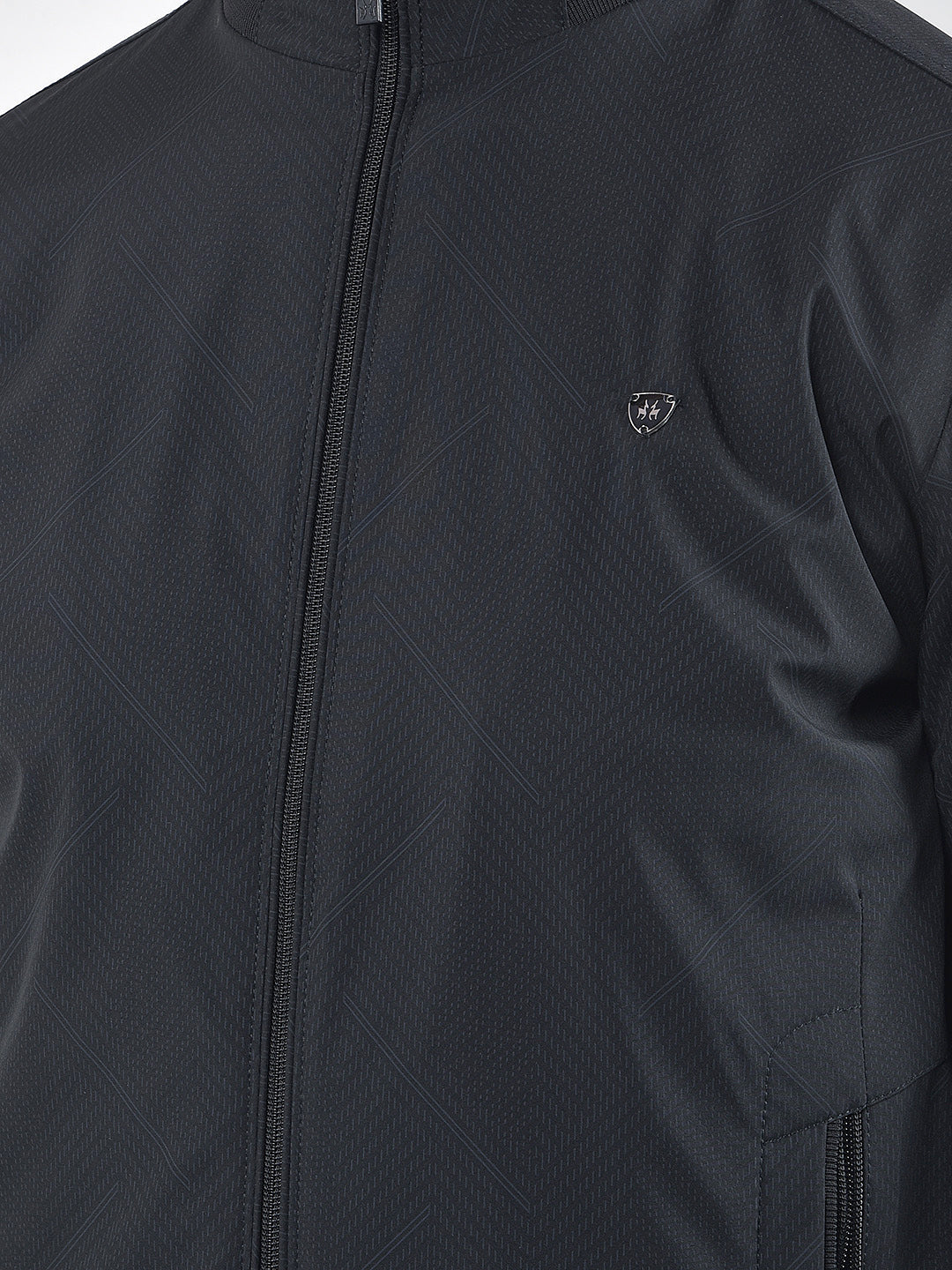 Black Printed Puffer Jacket