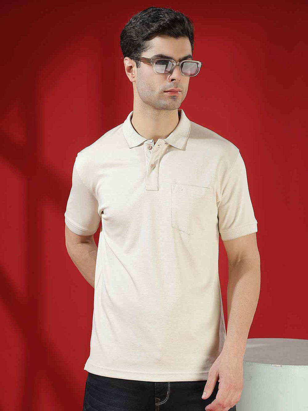 Beige Classic Polo T-Shirt