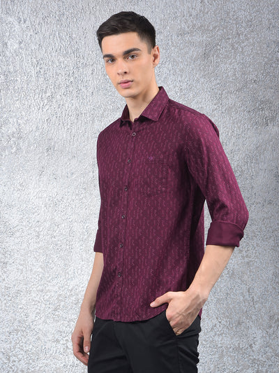 Maroon Printed Shirt