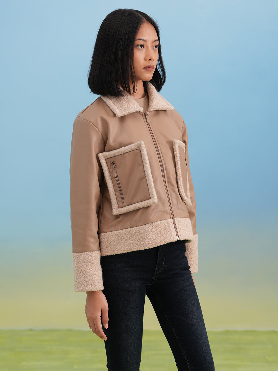 Beige 100% Cotton Jacket