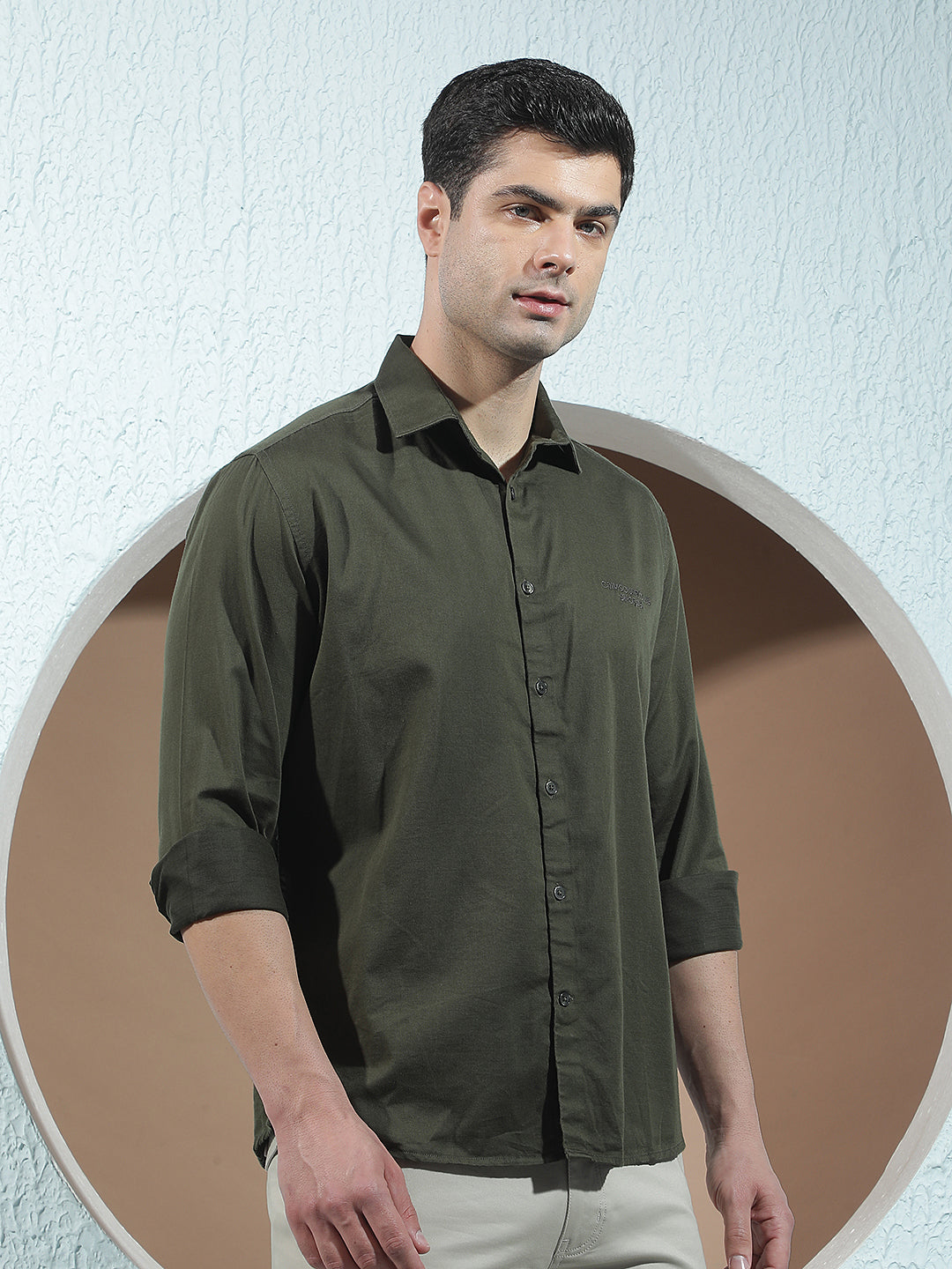 Sleek Olive Green Shirt