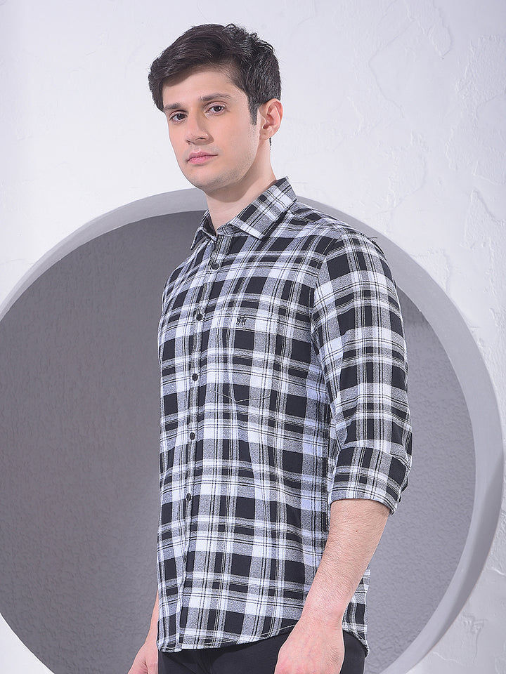 Black Checked 100% Cotton Shirt