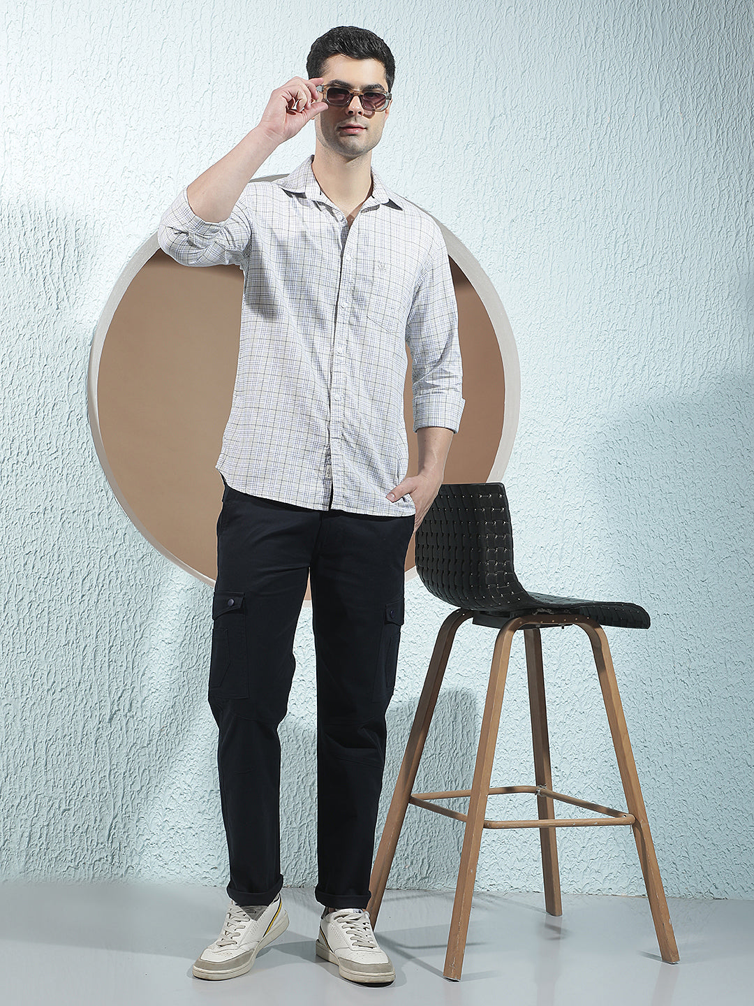 Navy Blue Cargo Trousers