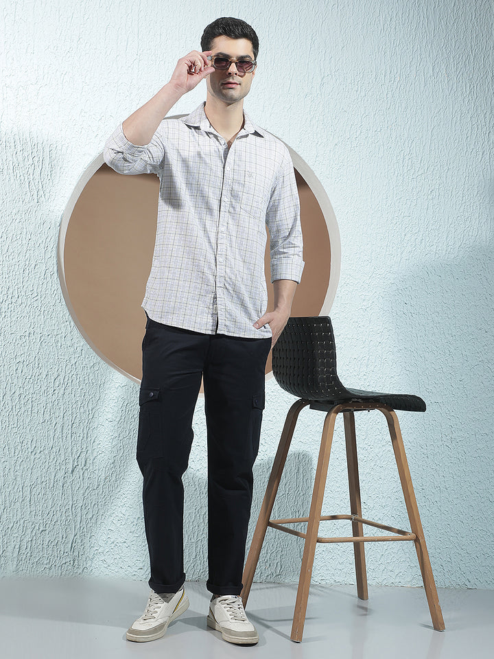 Navy Blue Cargo Trousers