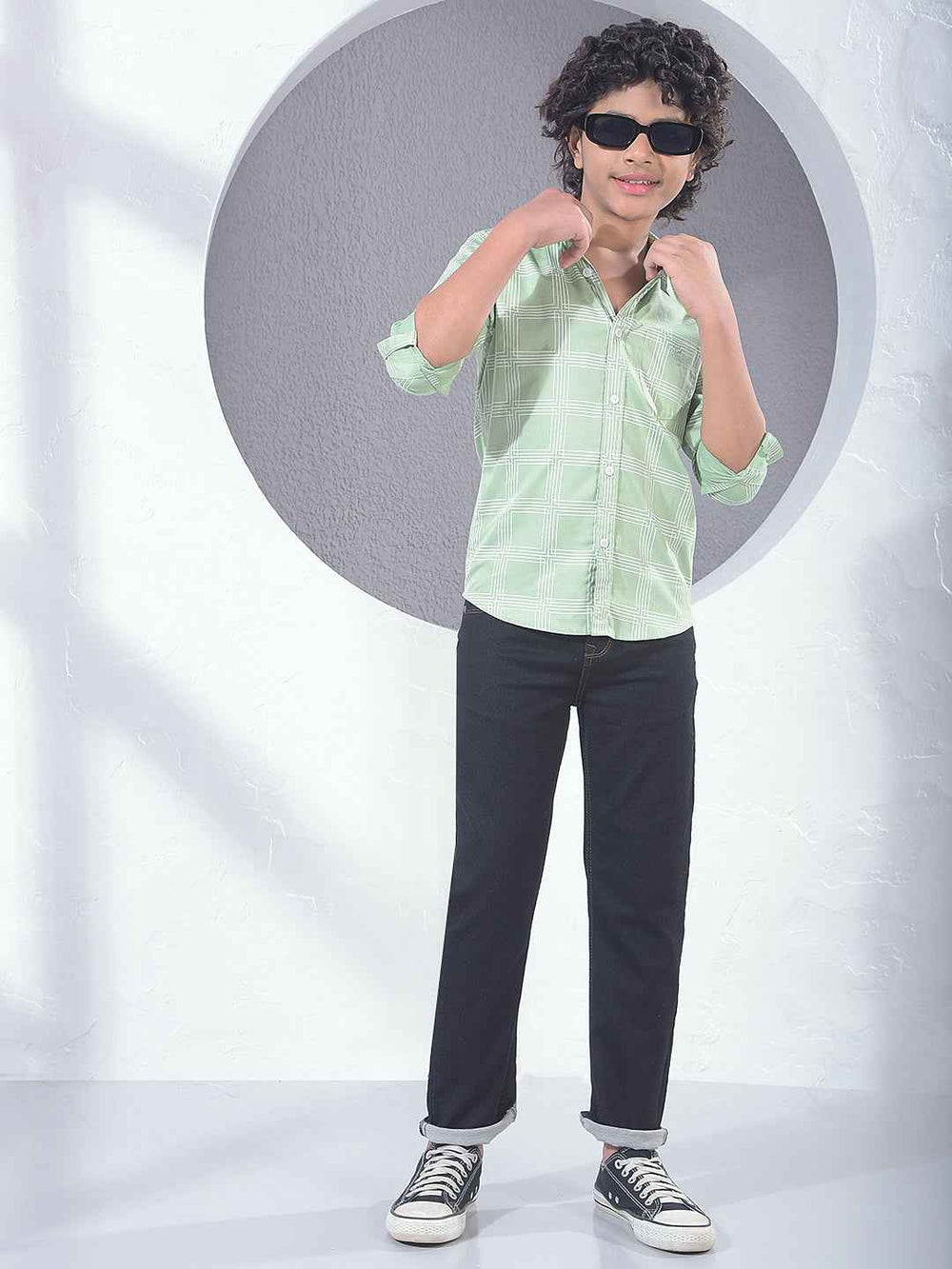 Forest Green Printed Shirt