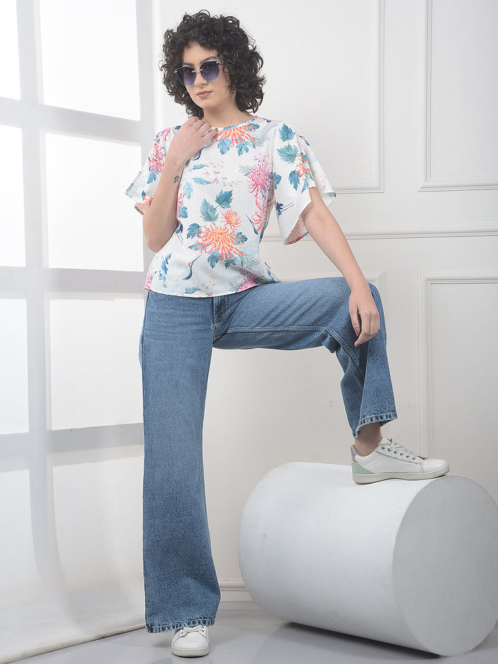 Effortless Blue Wide-Leg Jeans